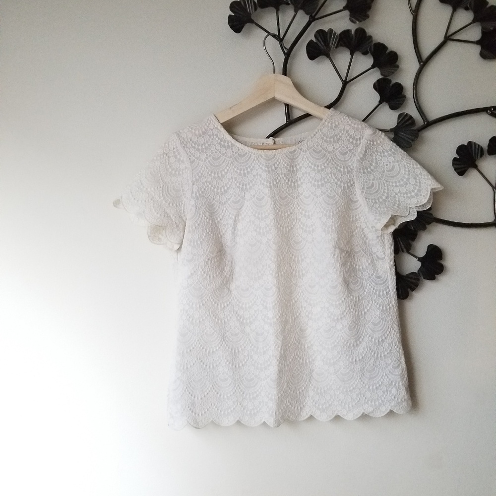 Scalloped Lace Top